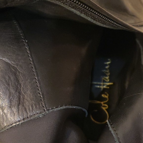 Cole Haan Air Jalisa Black Leather boots with Suede, slide zipper closur - Picture 15 of 16